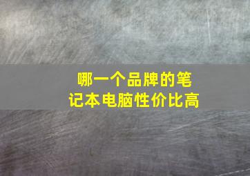 哪一个品牌的笔记本电脑性价比高