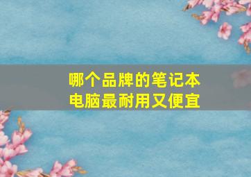 哪个品牌的笔记本电脑最耐用又便宜