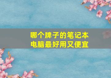 哪个牌子的笔记本电脑最好用又便宜