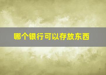 哪个银行可以存放东西