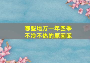 哪些地方一年四季不冷不热的原因呢