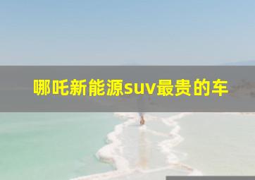 哪吒新能源suv最贵的车