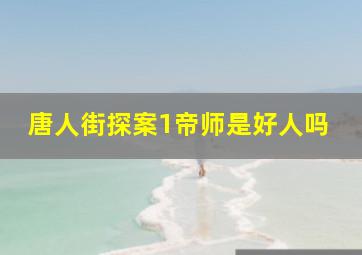 唐人街探案1帝师是好人吗