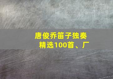 唐俊乔笛子独奏精选100首、厂