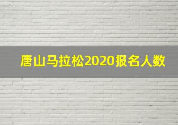 唐山马拉松2020报名人数