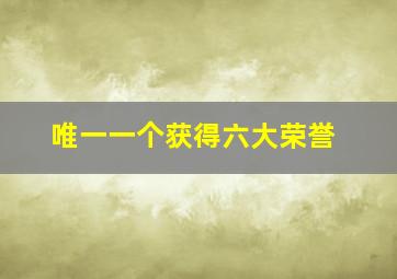 唯一一个获得六大荣誉