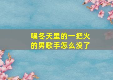 唱冬天里的一把火的男歌手怎么没了