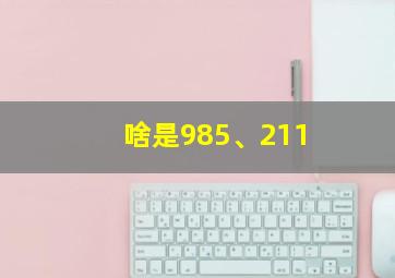 啥是985、211