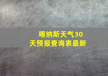 喀纳斯天气30天预报查询表最新