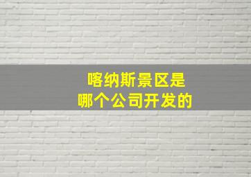 喀纳斯景区是哪个公司开发的