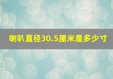 喇叭直径30.5厘米是多少寸