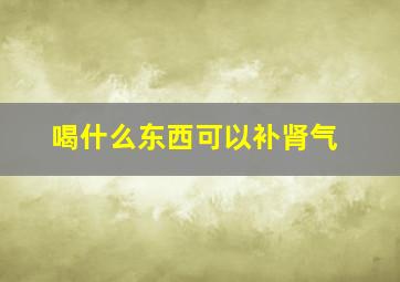 喝什么东西可以补肾气