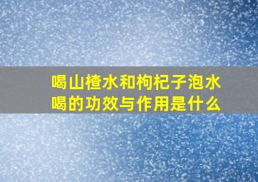 喝山楂水和枸杞子泡水喝的功效与作用是什么