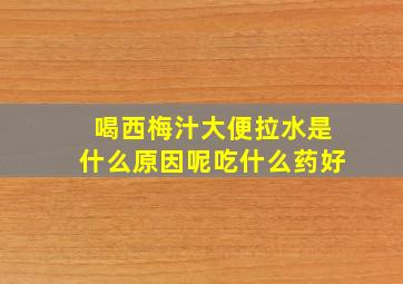 喝西梅汁大便拉水是什么原因呢吃什么药好