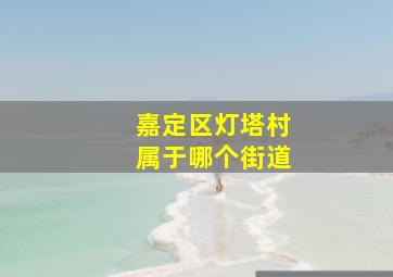 嘉定区灯塔村属于哪个街道