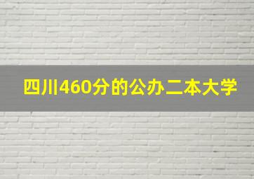 四川460分的公办二本大学