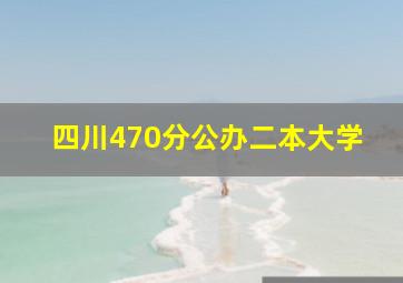 四川470分公办二本大学