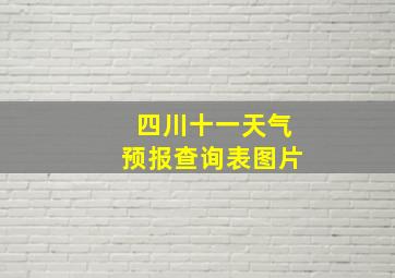 四川十一天气预报查询表图片