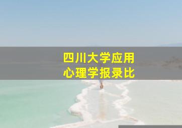 四川大学应用心理学报录比