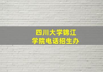 四川大学锦江学院电话招生办