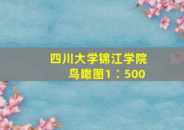 四川大学锦江学院鸟瞰图1∶500