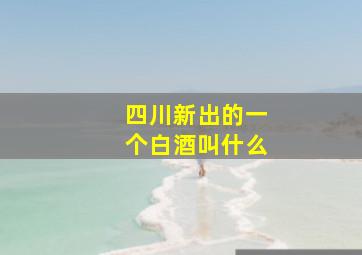 四川新出的一个白酒叫什么