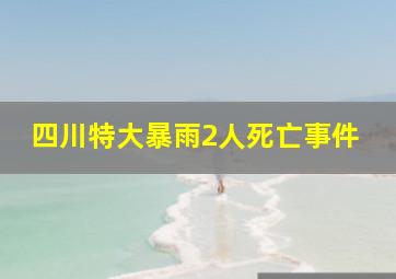 四川特大暴雨2人死亡事件