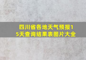 四川省各地天气预报15天查询结果表图片大全