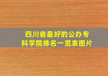 四川省最好的公办专科学院排名一览表图片