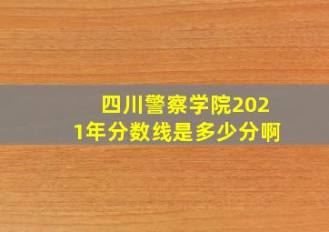 四川警察学院2021年分数线是多少分啊