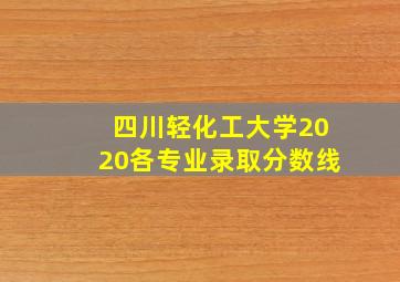 四川轻化工大学2020各专业录取分数线