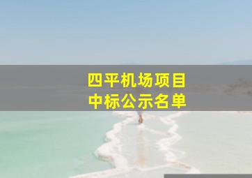 四平机场项目中标公示名单