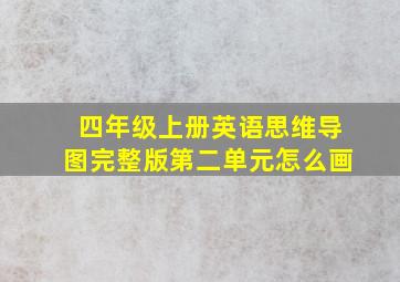 四年级上册英语思维导图完整版第二单元怎么画