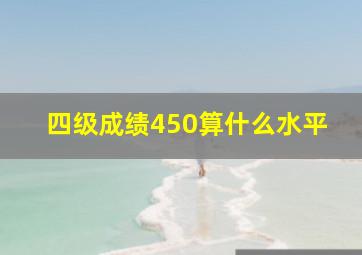 四级成绩450算什么水平