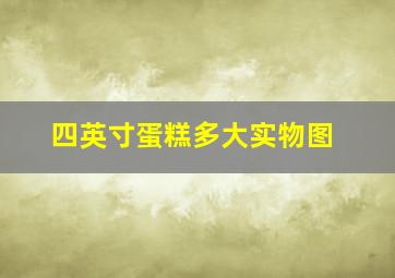 四英寸蛋糕多大实物图