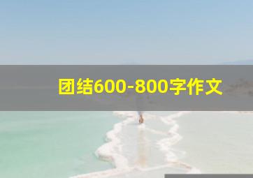 团结600-800字作文