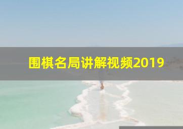 围棋名局讲解视频2019