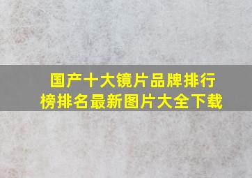 国产十大镜片品牌排行榜排名最新图片大全下载