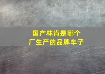 国产林肯是哪个厂生产的品牌车子