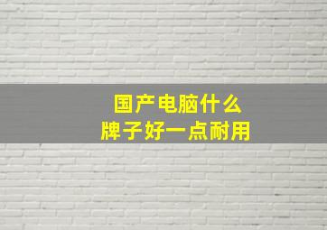 国产电脑什么牌子好一点耐用