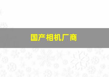 国产相机厂商