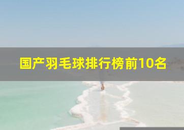 国产羽毛球排行榜前10名