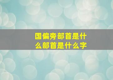 国偏旁部首是什么部首是什么字