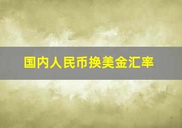 国内人民币换美金汇率