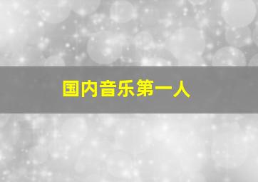 国内音乐第一人