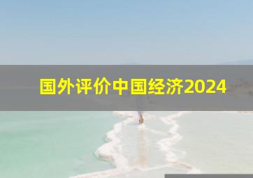 国外评价中国经济2024