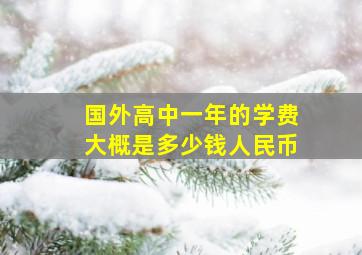 国外高中一年的学费大概是多少钱人民币