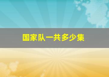 国家队一共多少集