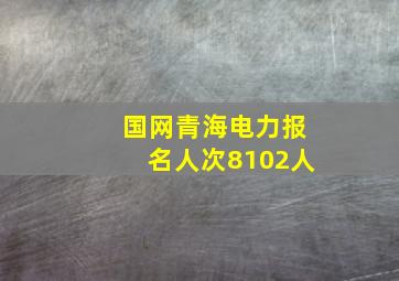 国网青海电力报名人次8102人