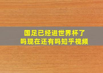 国足已经进世界杯了吗现在还有吗知乎视频